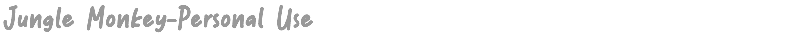 Jungle Monkey font preview